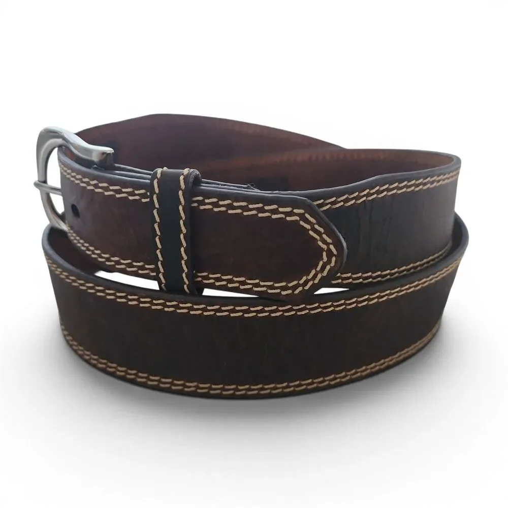 Ranger Belt Company WF-39 Distress Brown Leather Tapered Belt Size , 42, 46